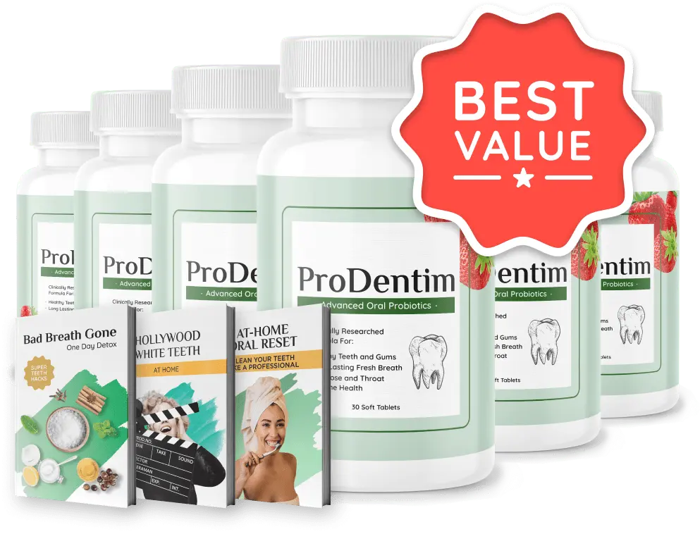 ProDentim six bottle package for long term oral health support